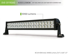 Load image into Gallery viewer, DV8 Offroad Light Bars &amp; Cubes DV8 Offroad Chrome Series 20in Light Bar 120W Flood/Spot 3W LED