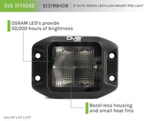 Load image into Gallery viewer, DV8 Offroad Light Bars &amp; Cubes DV8 Offroad Elite Series 3in Cube LED Light 40W Spot 3W LED