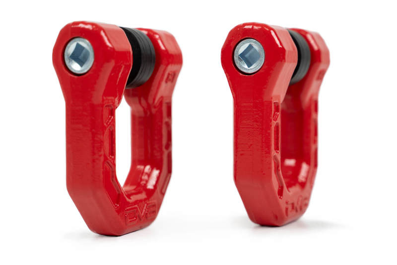 DV8 Offroad Bumper Accessories DV8 Offroad Elite Series D-Ring Shackles - Pair (Red)