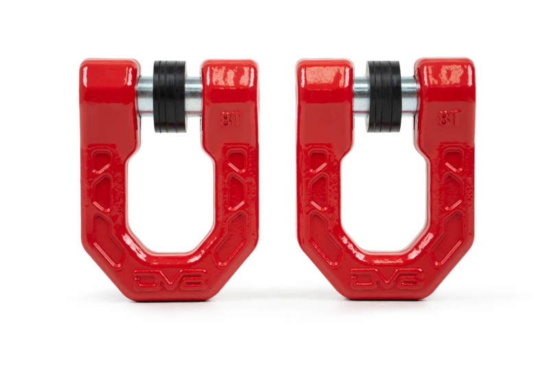 DV8 Offroad Bumper Accessories DV8 Offroad Elite Series D-Ring Shackles - Pair (Red)