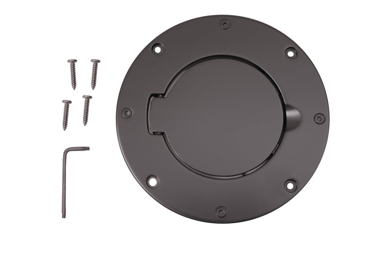 Rugged Ridge Non-Locking Gas Cap Door Black 97-06 Jeep Wrangler-Clearance