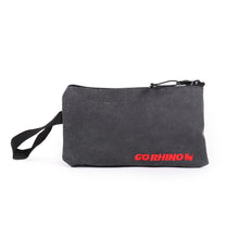 Load image into Gallery viewer, Go Rhino XVenture Gear Zipped Pouch - Large (12in. Wide Pocket / 6.5in. Hand Strap) Canvas - Black