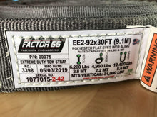 Load image into Gallery viewer, Factor 55 Tow Strap 30 Foot Tow Strap Extreme Duty 30 Foot x 2 Inch Gray Factor 55 - Factor 55 - 00075