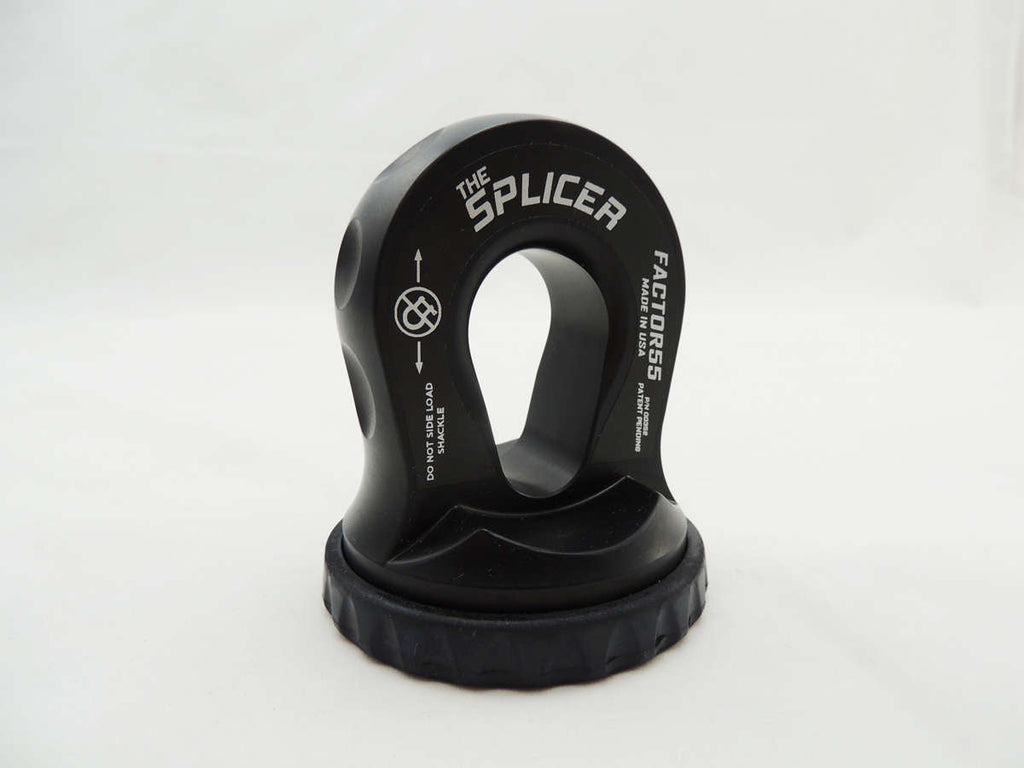 Factor 55 Winch Safety Thimble Splicer 3/8-1/2 Inch Synthetic Rope Splice On Shackle Mount Black Factor 55 - Factor 55 - 00352-04