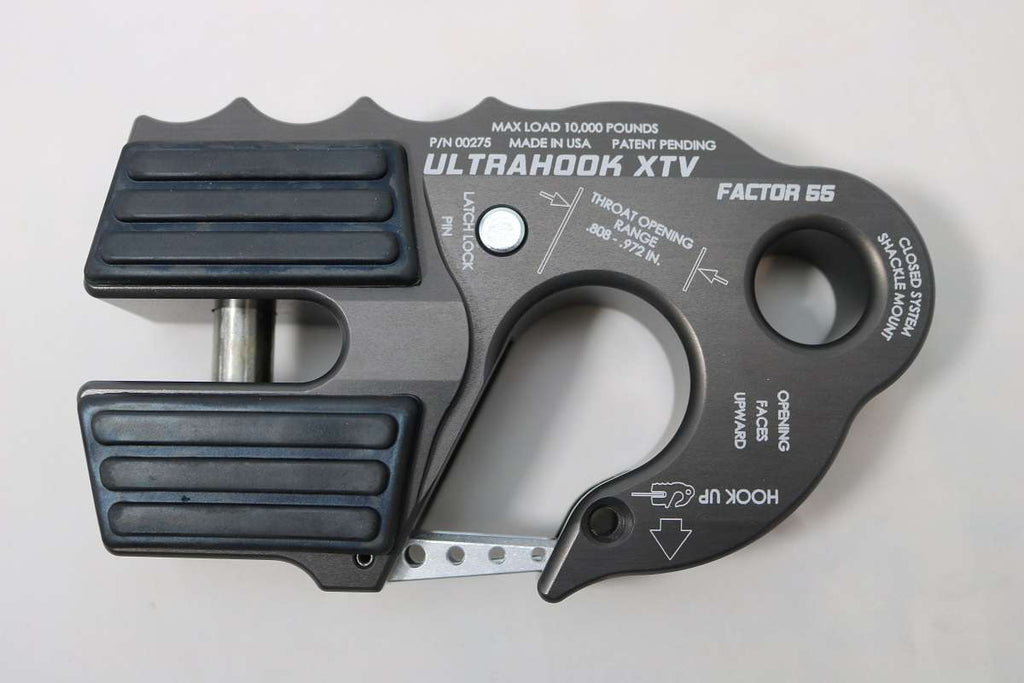 Factor 55 Winch Hook UltraHook XTV Winch Hook For ATV/UTV Gray Factor 55 - Factor 55 - 00275-06
