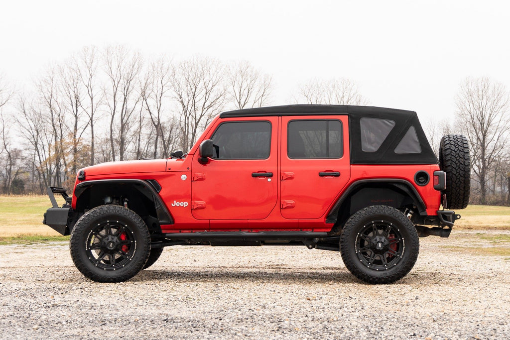 Oval Nerf Steps | 4 Door | Black | Jeep Wrangler Unlimited 4WD (2018-2026)