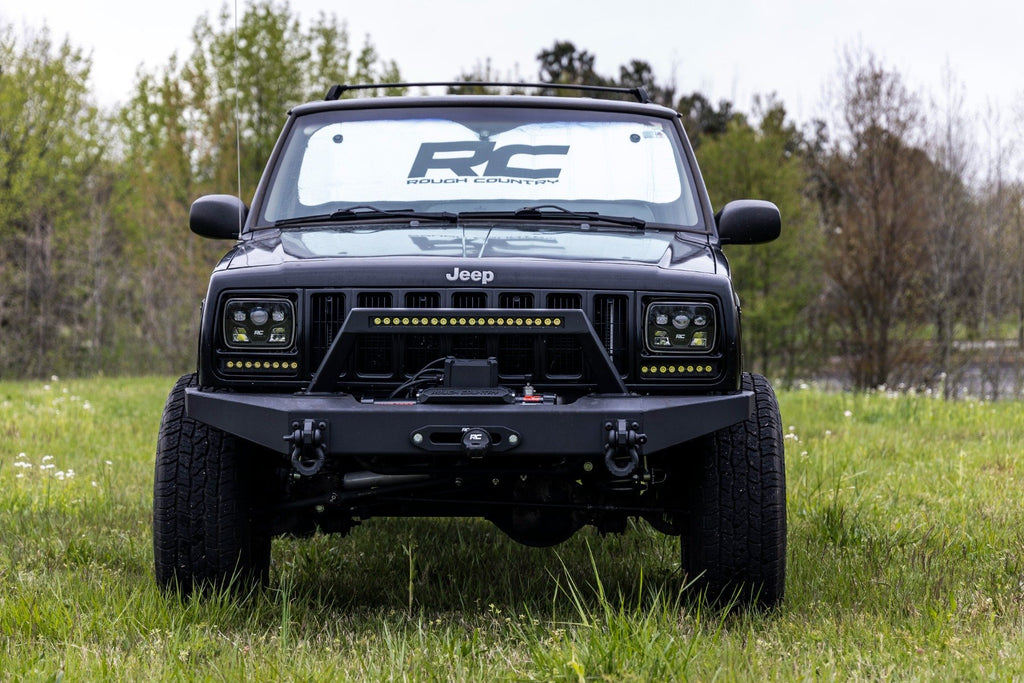 8 Inch Black Series LED Light Bar | Single Row | Cool White DRL | Pair