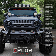 Load image into Gallery viewer, Go Rhino Xplor Blackout Combo Series Sgl Row LED Light Bar w/Amber (Side/Track Mount) 20.5in. - Blk