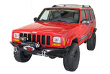 Cherokee XJ Front Winch Bumper W/O Grille Guard Bullhead Steel Black Textured Powdercoat Fishbone Offroad - Fishbone Offroad - FB22059