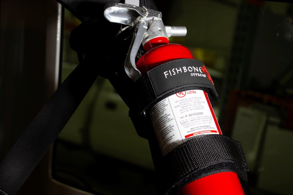 Fishbone Offroad Fire Extinguisher Mount Fire Extinguisher Holder for Padded Roll Bar Black Fishbone Offroad - Fishbone Offroad - FB55154