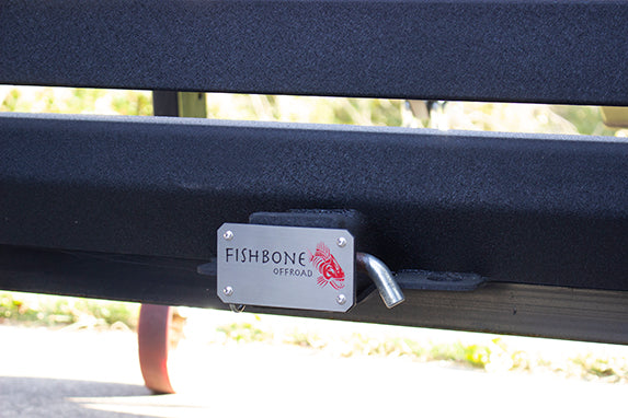 Fishbone Offroad Trailer Hitch Cover Hitch Cover For 2 Inch Hitch Black Powdercoated Steel Fishbone Offroad - Fishbone Offroad - FB32096