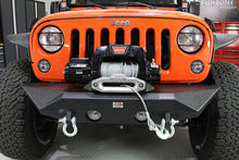 Load image into Gallery viewer, Fishbone Offroad Front Winch Bumpers Jeep JK Front Bumper 07-18 Wrangler JK Rubicon and Unlimited Steel Black Textured Powdercoat Manowar Series Fishbone Offroad - Fishbone Offroad - FB22045