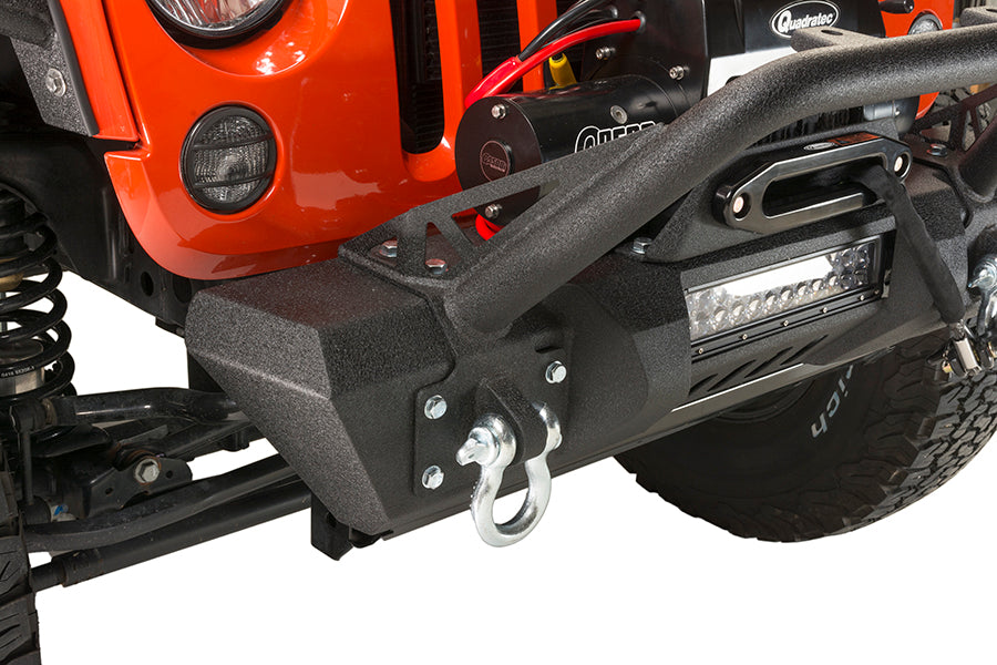Fishbone Offroad Front Winch Bumpers Jeep JK Front Stubby Winch Bumper W/Tube Guard 07-18 Wranger JK Black Texured Powercoated Fishbone Offroad - Fishbone Offroad - FB22004