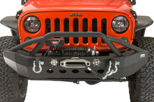 Load image into Gallery viewer, Fishbone Offroad Front Winch Bumpers Jeep JK Front Winch Bumper W/LEDs Full Width 07-18 Wranger JK Black Texured Powercoated Fishbone Offroad - Fishbone Offroad - FB22003