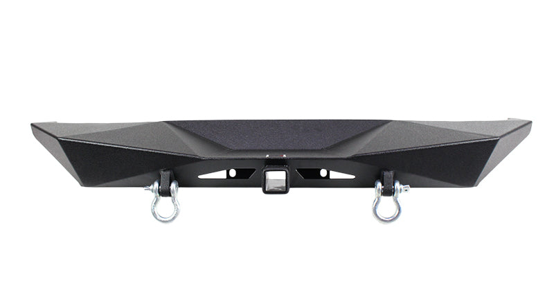 Fishbone Offroad Rear Bumpers Jeep JK Rear Bumper 07-18 Wrangler JK Rubicon and Unlimited Steel Black Textured Powdercoat Manowar Series Fishbone Offroad - Fishbone Offroad - FB22046