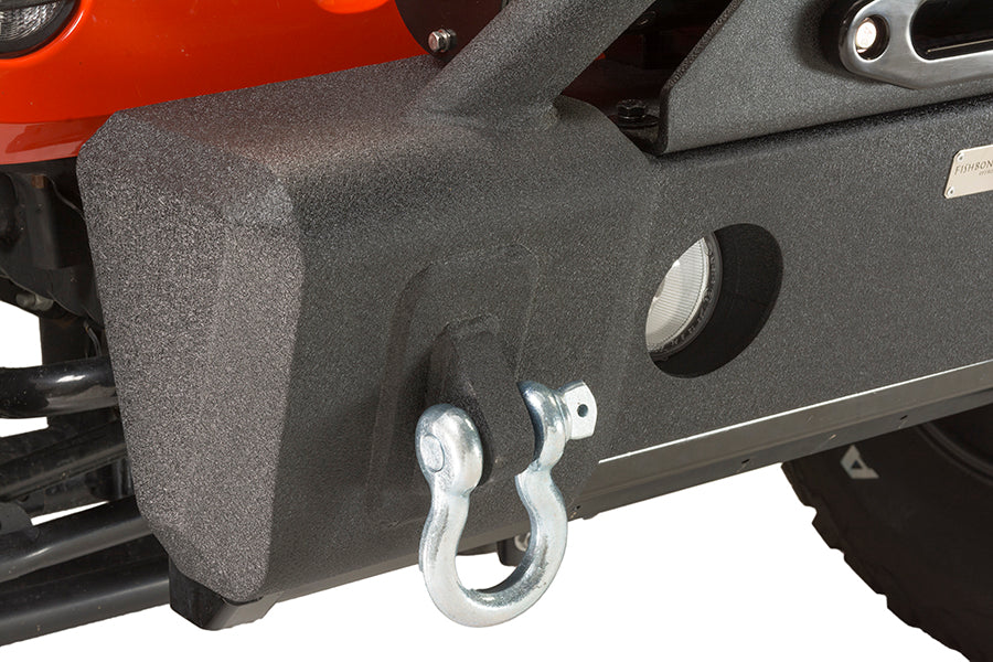 Fishbone Offroad Front Winch Bumpers Jeep JK Stubby Bumper W/Tube Guard 07-18 Wranger JK Black Texured Powercoated Fishbone Offroad - Fishbone Offroad - FB22001