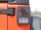 Jeep JK Tail Light Covers 07-18 Wrangler JK Black Textured Powdercoat Fishbone Offroad - Fishbone Offroad - FB31043