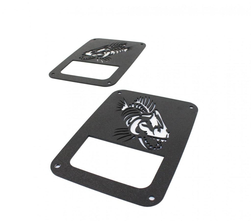 Fishbone Offroad Tail Light Cover Jeep JK Tail Light Covers 07-18 Wrangler JK Black Textured Powdercoat Fishbone Offroad - Fishbone Offroad - FB31043