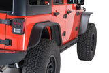 Jeep JK Tube Fenders 07-18 Wrangler JK Front/Rear Set Of 4 Aluminum Black Textured Powdercoat Fishbone Offroad - Fishbone Offroad - FB33006