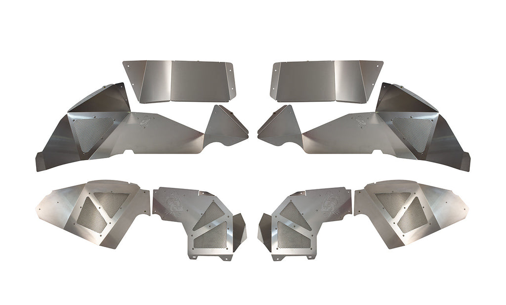 Fishbone Offroad Fenders Jeep JL Inner Fenders For 18-Current Wrangler JL Front/Rear Set of 4 Aluminum Raw Fishbone Offroad - Fishbone Offroad - FB33108