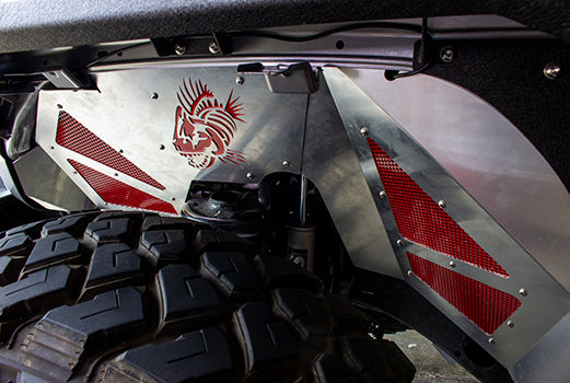 Fishbone Offroad Fenders Jeep JL Inner Fenders For 18-Current Wrangler JL Front/Rear Set of 4 Aluminum Raw Fishbone Offroad - Fishbone Offroad - FB33108