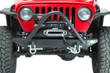 Jeep TJ Front Bumper W/Stinger 97-06 Wrangler TJ Rubicon and Unlimited Steel Black Textured Powdercoat Piranha Series Fishbone Offroad - Fishbone Offroad - FB22047