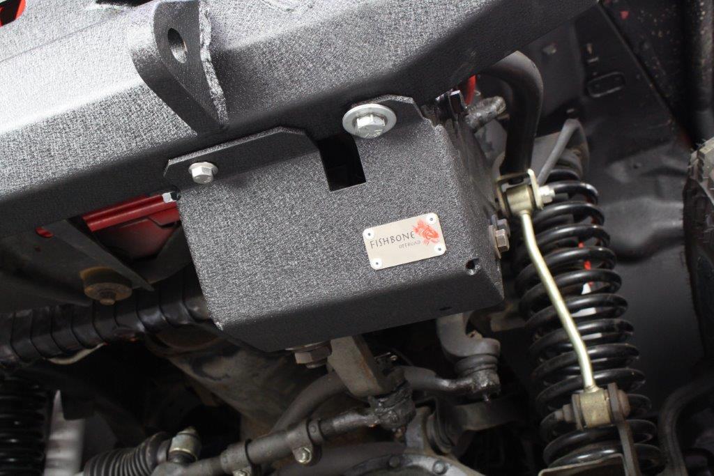 Fishbone Offroad Steering Box Skid Plate Jeep TJ Steering Box Skid Plate 97-06 Wrangler TJ Black Textured Powdercoat Fishbone Offroad - Fishbone Offroad - FB23065