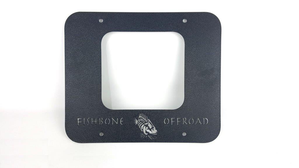 Fishbone Offroad Tail Gate Plate Jeep TJ Tailgate Plate 97-06 Wrangler TJ Black Textured Powercoat Aluminum BackSide Series Fishbone Offroad - Fishbone Offroad - FB31058