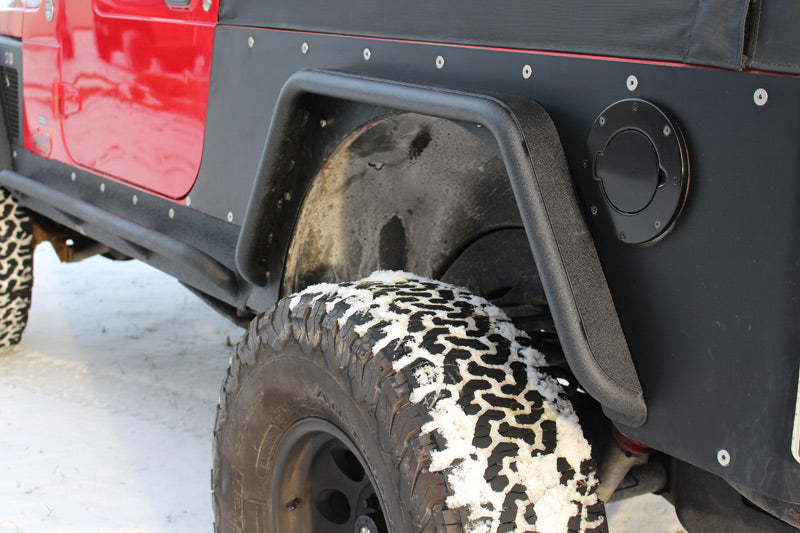 Fishbone Offroad Fenders Jeep TJ Tube Fender Set Of 4 Front and Rear 97-06 Wrangler TJ Steel Black Textured Powdercoat Fishbone Offroad - Fishbone Offroad - FB23029