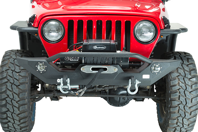 Fishbone Offroad Front Bumpers Jeep TJ/YJ Front Bumper W/LED's 87-06 Wrangler TJ/YJ Steel Black Textured Powercoat Fishbone Offroad - Fishbone Offroad - FB22016