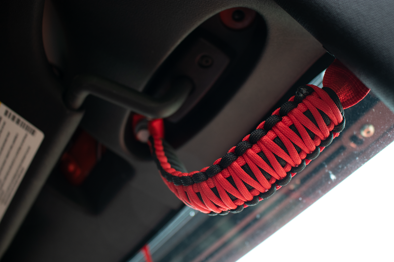 Fishbone Offroad Grab Handles Paracord Grab Handles for A Pillar Sound Bar 07-18 Wrangler JK Red Fishbone Offroad - Fishbone Offroad - FB55284