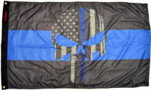 Load image into Gallery viewer, Forever Wave Flags 3x5'  Thin Blue Line Punisher Flag Forever Wave - 8037 - Forever Wave