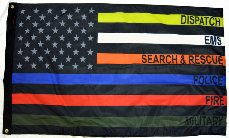 Forever Wave Flags 3x5' USA Subdued First Responders Flag Forever Wave - 8018 - Forever Wave