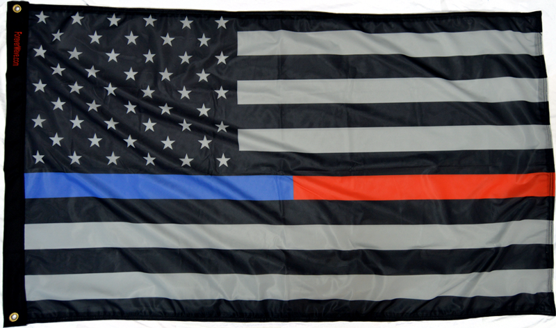 Forever Wave Flags 3x5' USA Subdued Thin Blue-Red Line Flag Forever Wave - 8024 - Forever Wave