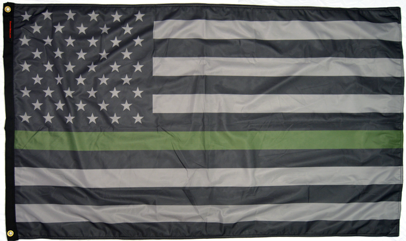 Forever Wave Flags 3x5' USA Subdued Thin Green Line Flag Forever Wave - 8061 - Forever Wave