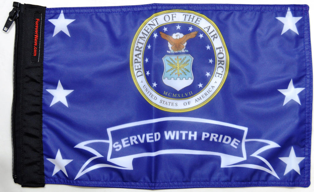 Forever Wave Military Car Flags Air Force Served With Pride Flag Forever Wave - 5392 - Forever Wave