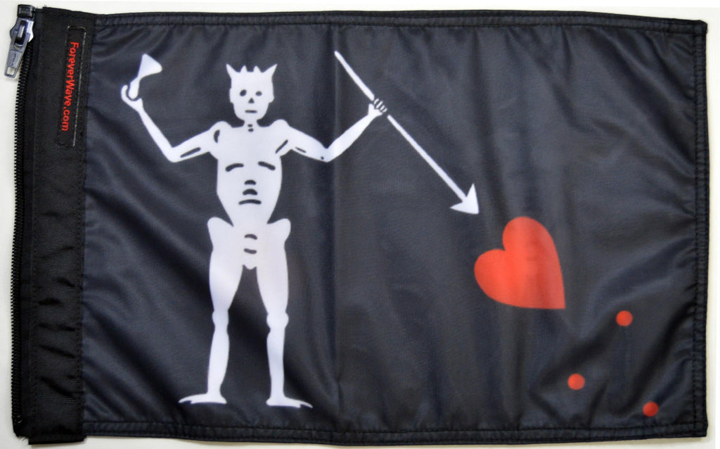 Forever Wave Pirate Car Flags Blackbeard Flag Forever Wave - 5284 - Forever Wave