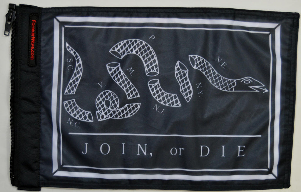 Forever Wave Historical Car Flags Franklin Join or Die Flag Forever Wave - 5209 - Forever Wave