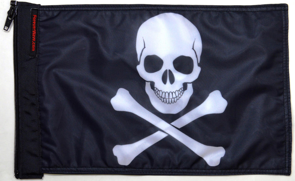 Forever Wave Pirate Car Flags Jolly Roger Flag Forever Wave - 5013 - Forever Wave