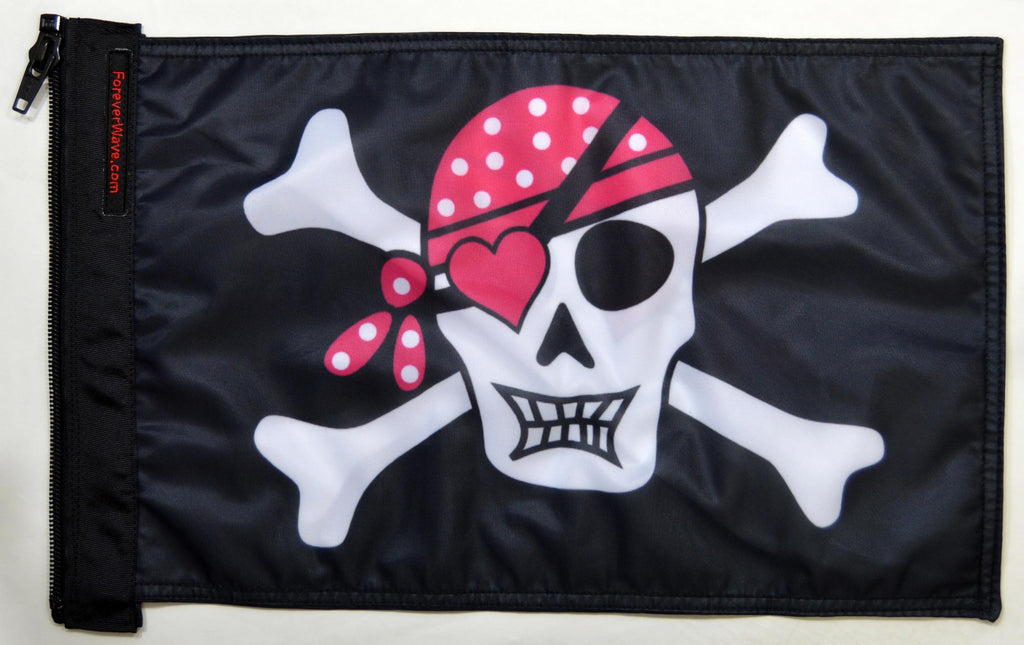 Forever Wave Pirate Car Flags Pink Pirate Flag Forever Wave - 5047 - Forever Wave
