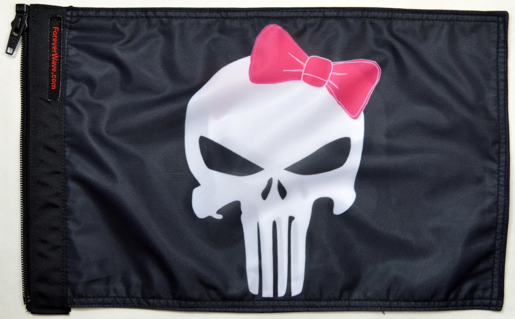 Forever Wave Specialty Car Flags Punisher Pink Ribbon Flag Forever Wave - 5269 - Forever Wave