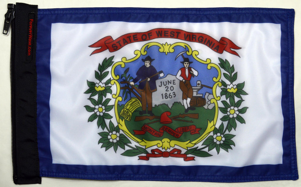 Forever Wave State Car Flags State Flag West Virginia Forever Wave - 5157 - Forever Wave