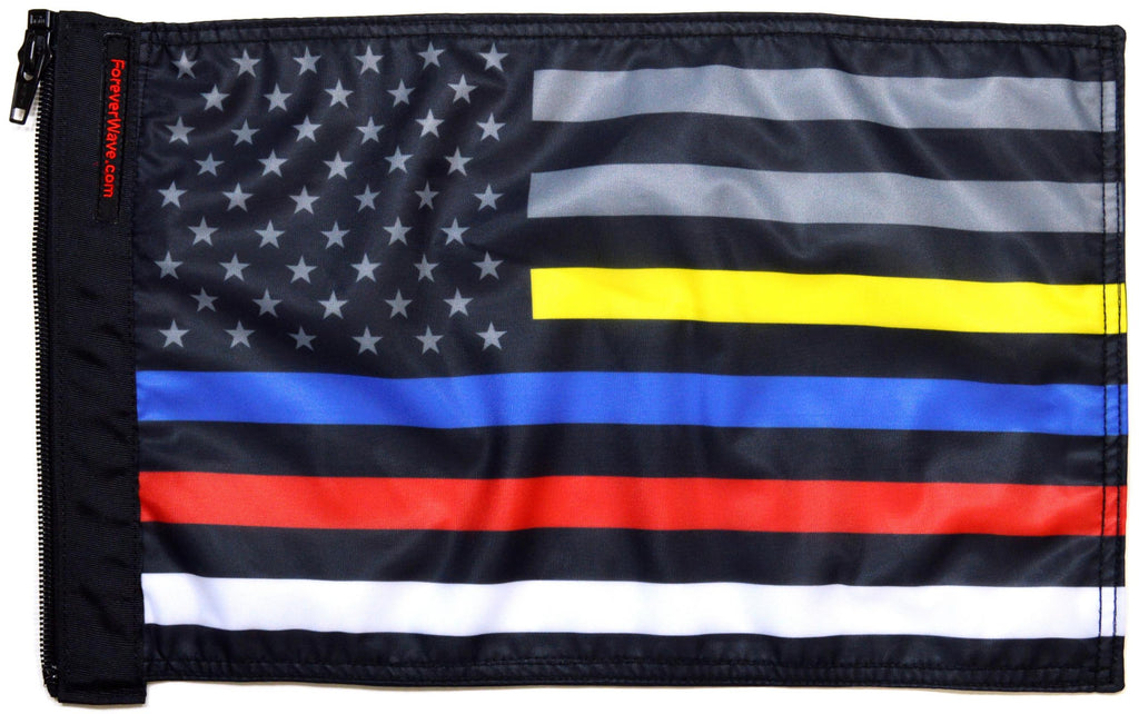 Forever Wave USA Car Flags USA Subdued Protect The 3 Flag Forever Wave - 5352 - Forever Wave