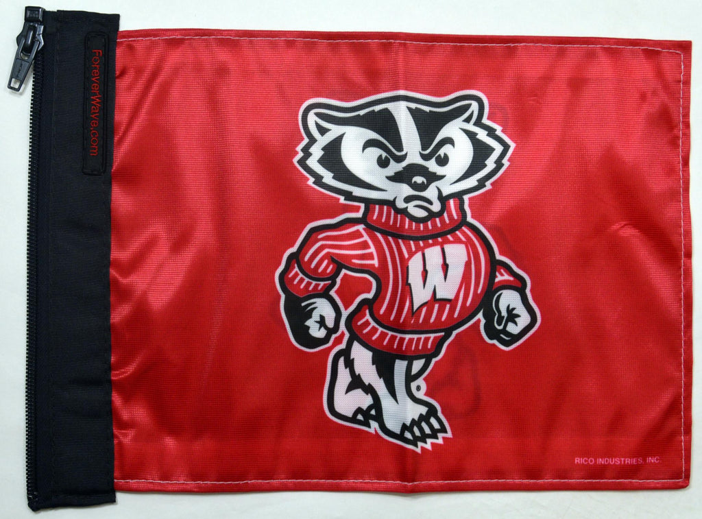 Forever Wave NCAA/College Car Flags Wisconsin Flag Forever Wave - 5418 - Forever Wave