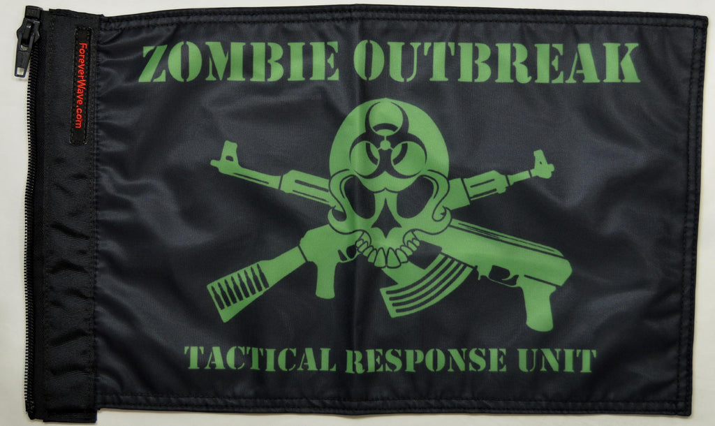 Forever Wave Specialty Car Flags Zombie Outbreak Tactical Response Unit Flag Forever Wave - 5203 - Forever Wave