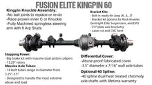 Load image into Gallery viewer, fusion4x4 Fusion Elite Kingpin 60 | Elite 60 Full Float for Jeep Wrangler JK