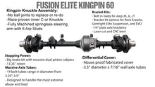 Load image into Gallery viewer, fusion4x4 Fusion Elite Kingpin 60 | Elite 80 - 40 Spline for Jeep Gladiator JT
