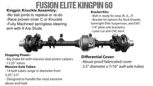 Load image into Gallery viewer, fusion4x4 Fusion Elite Kingpin 60 | Elite 80 - 40 Spline for Jeep Wrangler JK