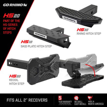 Load image into Gallery viewer, Go Rhino Hitch Accessories Go Rhino HS-20 Hitch Bumper Step