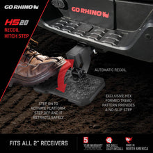 Load image into Gallery viewer, Go Rhino Hitch Accessories Go Rhino HS-20 Hitch Bumper Step